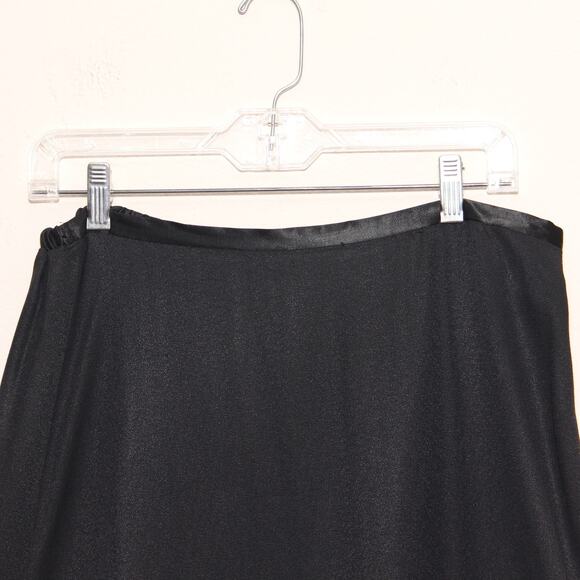 Vintage Maggie Lawrence Black A-Line Maxi Skirt Size Large Made in USA - Picture 3 of 7
